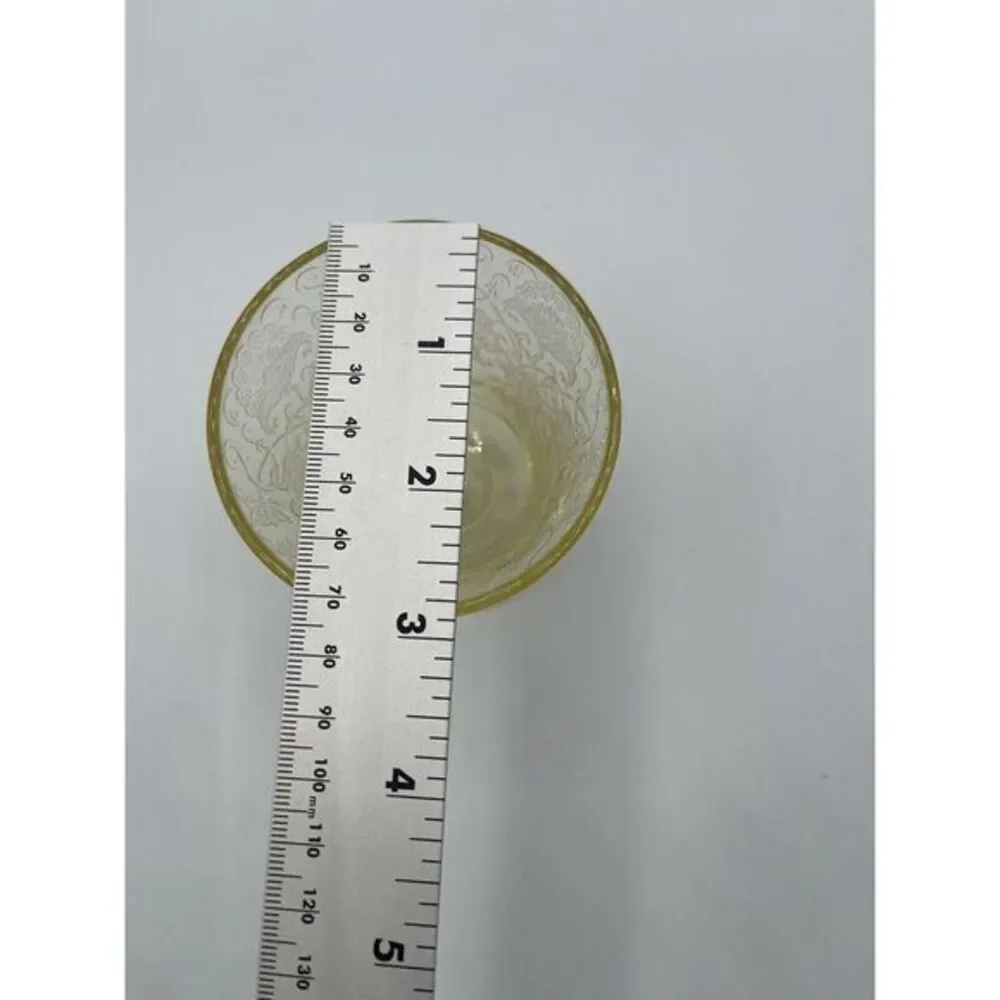 Hazel Atlas Florentine Yellow Poppy Footed‎ Tumbler